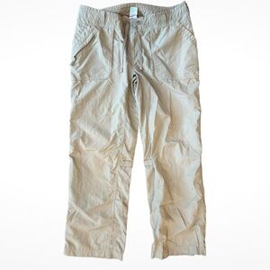 North Face Pants 14 Long Hiking Camping Khaki Tan Pants Lightweight Rip Stop